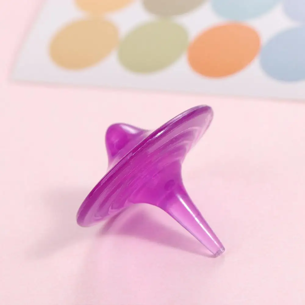 

Mini Colorful Acrylic Gyro Educational Handmade Rotating Gyroscope Safety Montessori Spinning Top Gifts