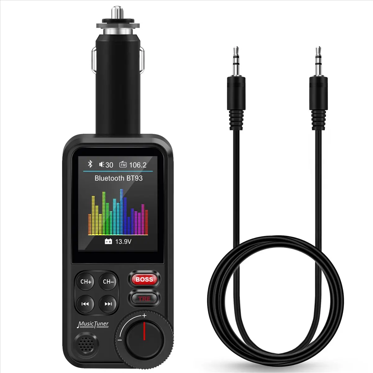 N86R BT93 Car Mp3 Player U Disk Music Bluetooth 5.0 FM Transmitter EQ Mode Adjustment USB Car Fast Charge