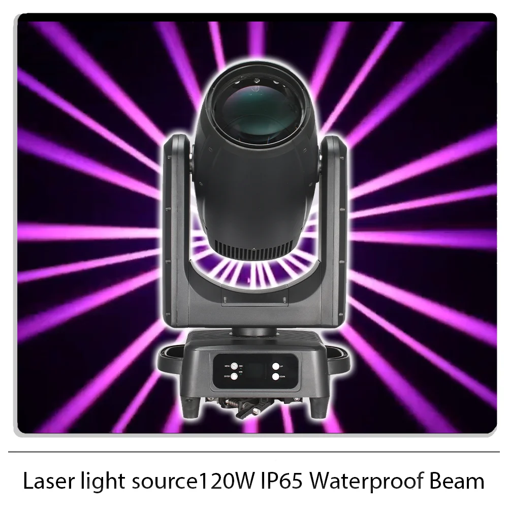 

Laser light source120W IP65 Waterproof Beam Moving Head Light Outdoor Stage Lighting Rainbow for DJ Disco Party Wedding Club