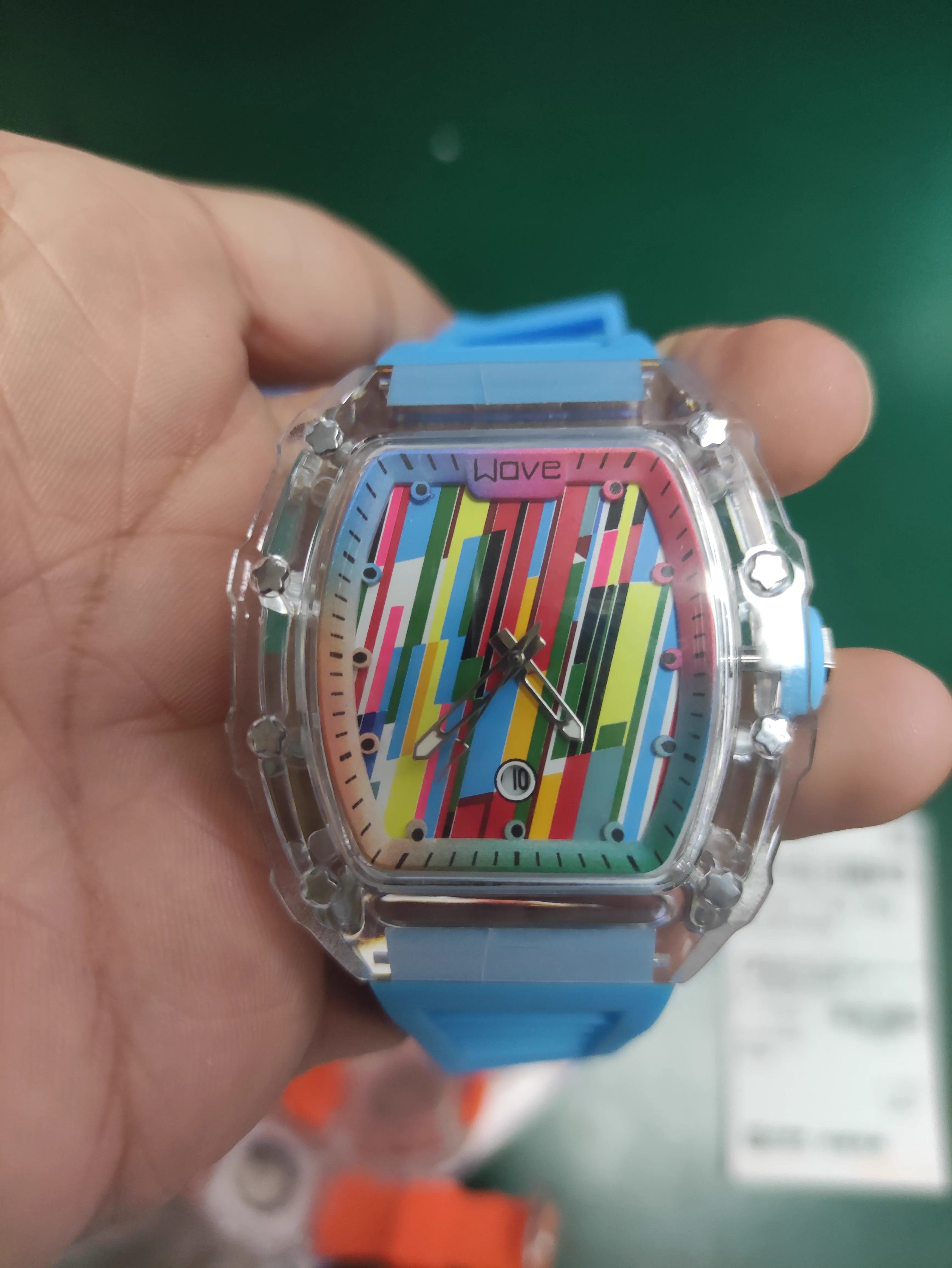 UTHAI Watch Men High Beauty Sports Fully Automatic Quartz Watch Hollow Graffiti Luminous Calendar Waterproof Male Watches