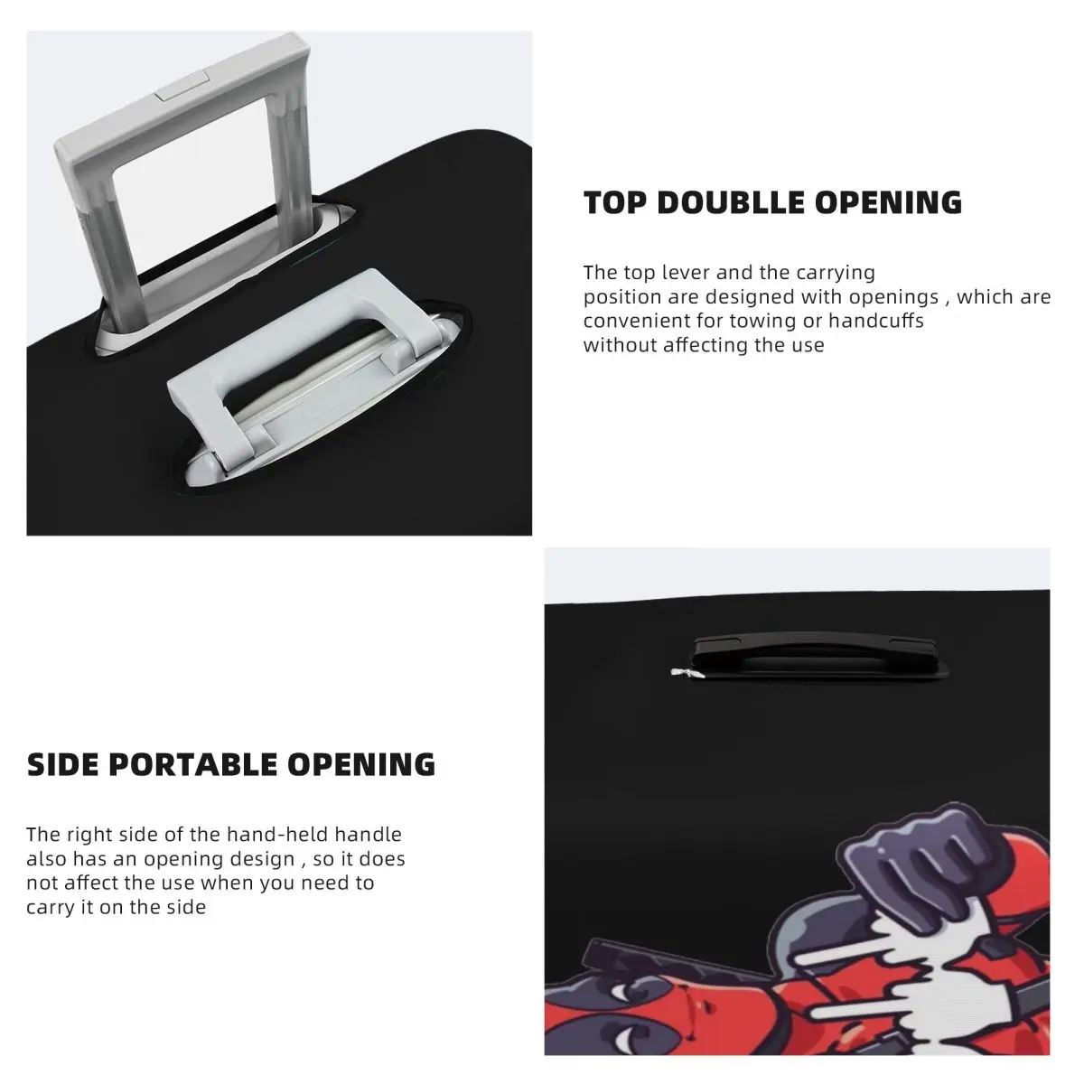 Personalizado Deadpool Filme Capa de Bagagem Protetor Moda Mala de Viagem Capa Protetora para 18-32 Polegadas