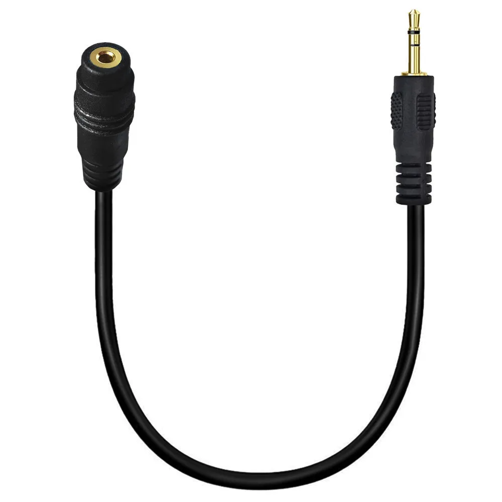 2.5mm Mini Mono Audio Plug Jack Connector Male to Female Extension Cable 0.3m/1.8m