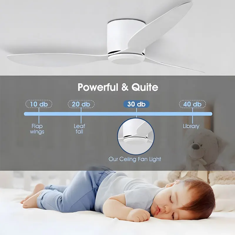 Nordic Ceiling Fans with Remote Control 42inch 52inch Ceiling Fan Without LED Lights DC Motor 6 Speeds Ceiling Lamps AC85-265V