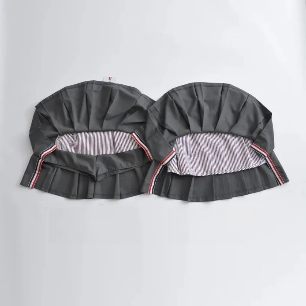 

Women's High Waist Pleated Skirt European American Preppy Style Summer Fashion Hot Girl Front Short Back Long Skirt