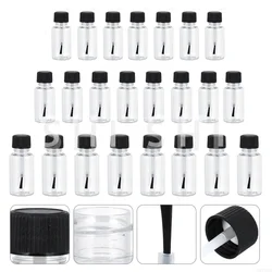 50/100 Pcs Nail Polish Bottle with Brush, Empty Refillable Cosmetic Sample Bottle, Clear Plastic Bottle 5ml 10ml 15ml 20ml 30ml