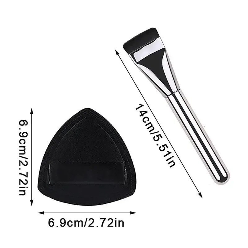 1 conjunto de uma palavra plana superior fundação escova leve pincel de maquiagem líquida com fundação de maquiagem esponja ferramentas de maquiagem acessórios