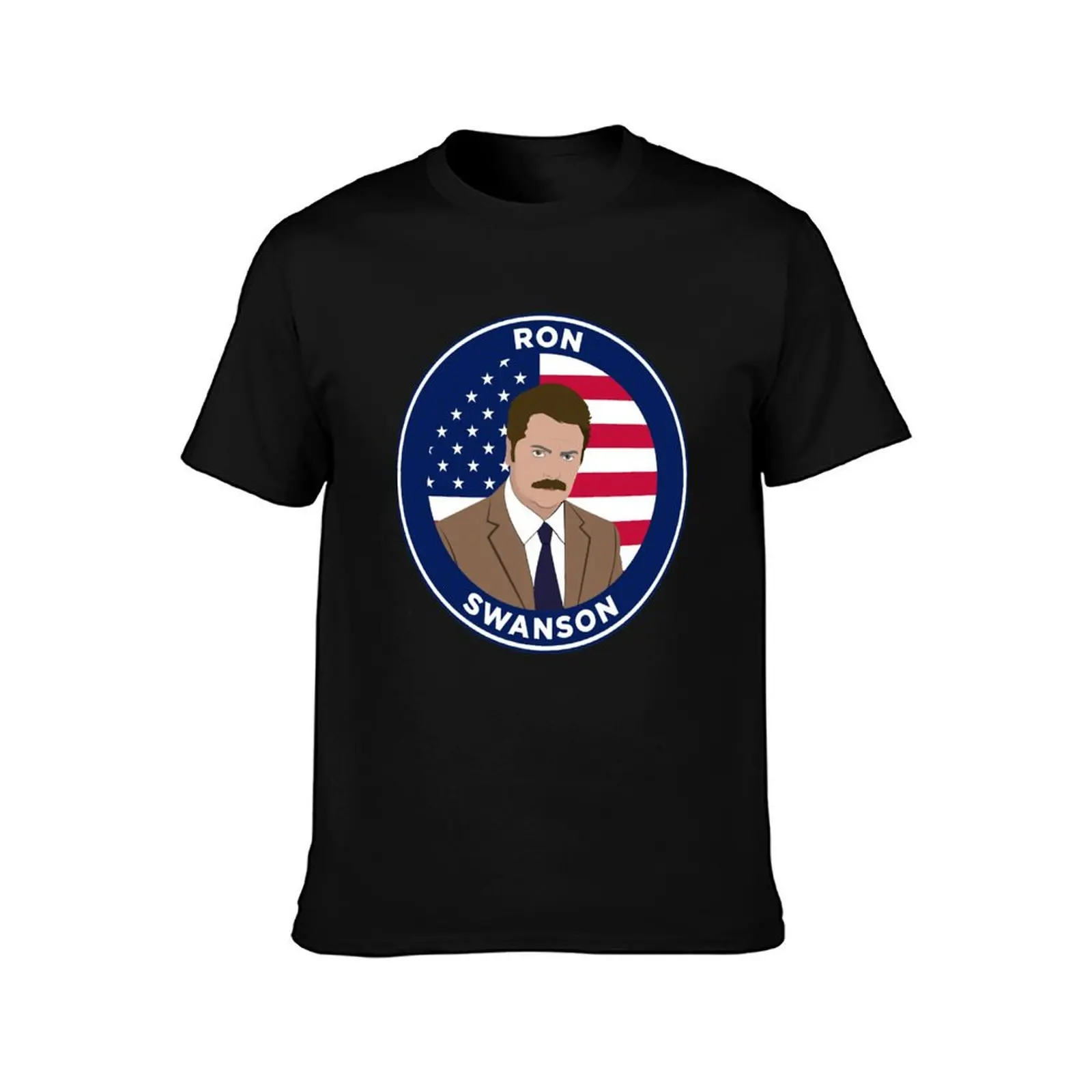 Ron Swanson - Parks and Rec T-Shirt Summer Casual Cotton Tee Oversized Streetwear Tops Vintage Graphic Print 100% Cotton