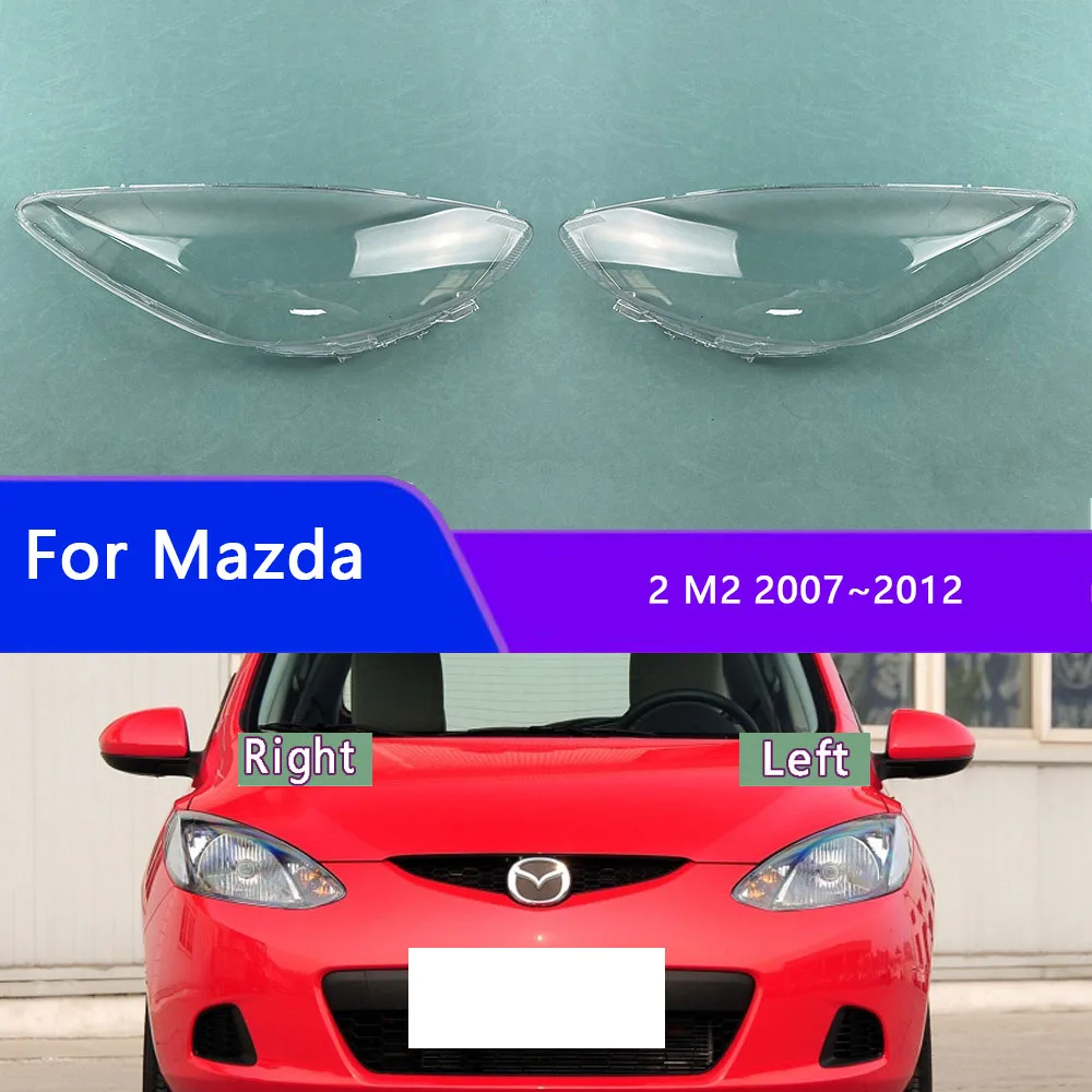 

For Mazda 2 M2 2007~2012 Headlight Cover Transparent Lampshade Lamp Case Headlamp Shell Plexiglass Replace Original Lens