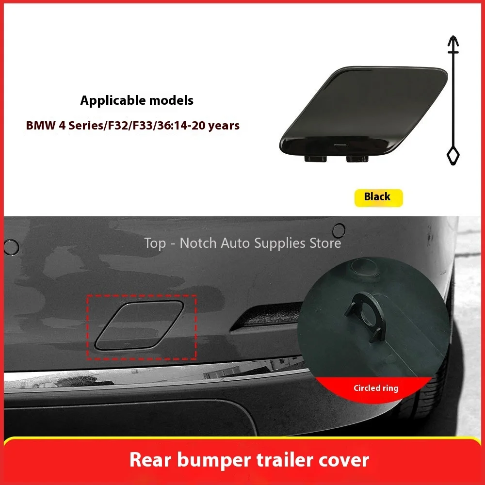 

For BMW 4 Series F32 F33 F36 Rear Bumper Trailer Cover Rear Towing Hook Cover 51127363264 2014-2020