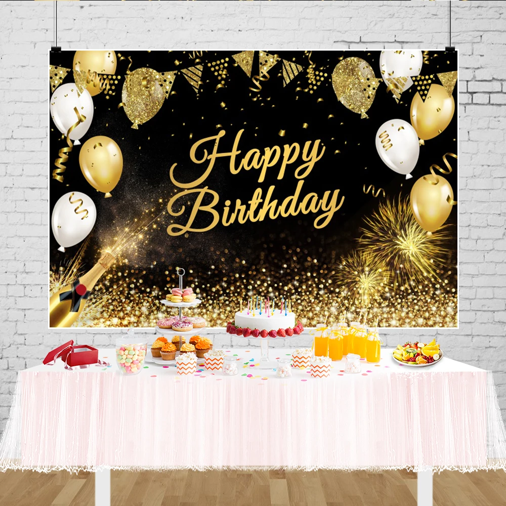 Trưởng Thành Sinh Nhật Biểu Ngữ Tùy Chỉnh Tên Vàng Bạc Lấp Lánh Ballons Bé Nền Chụp Ảnh Phông Nền Photocall Studio Chụp Ảnh