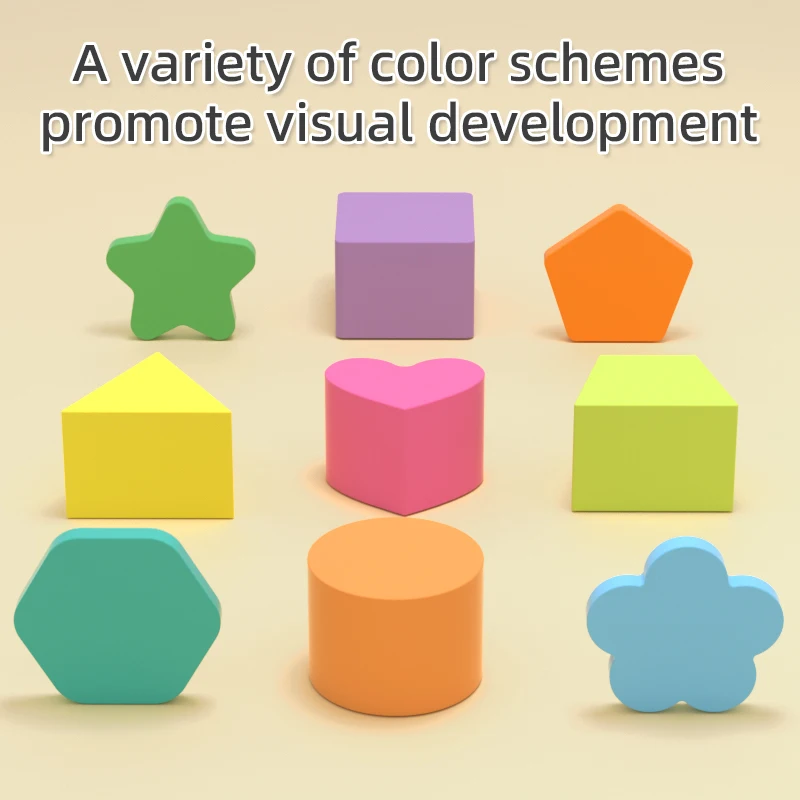 Caixa de classificação de formato de cor com 9 buracos, brinquedo educacional montessori para crianças, reconhecimento de cor, quebra-cabeça correspondente, brinquedo de aprendizagem