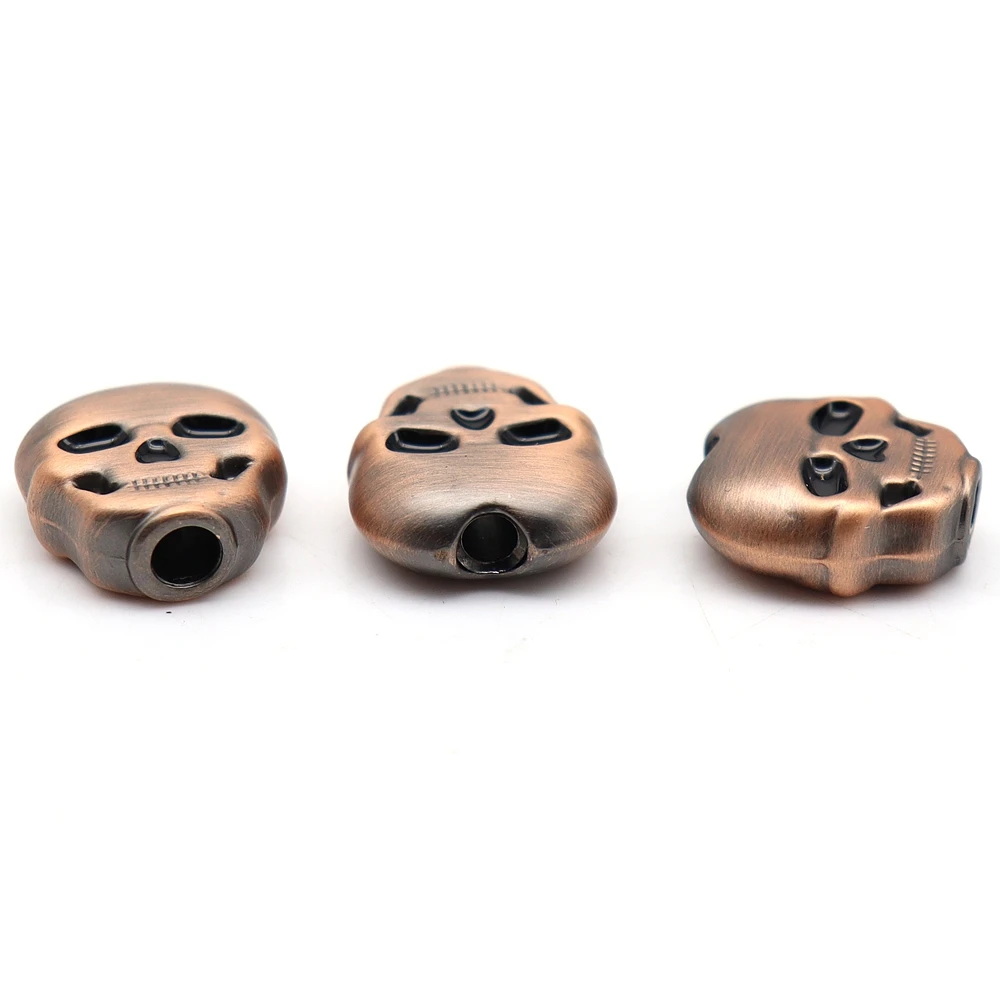 6 Stück Gitarren-Knopfgriffe in Totenkopfform aus Metall für Folk-, E- und Akustikgitarren – Detail 9