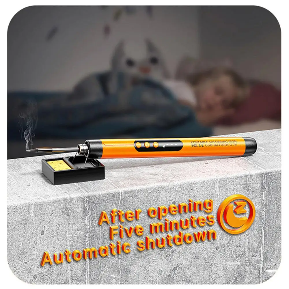 Mini Digital USB Charging Soldering Iron Portable Wireless Appliance DIY Welding 8W Tools Home Repair Kit Temperature Adjus R9B1