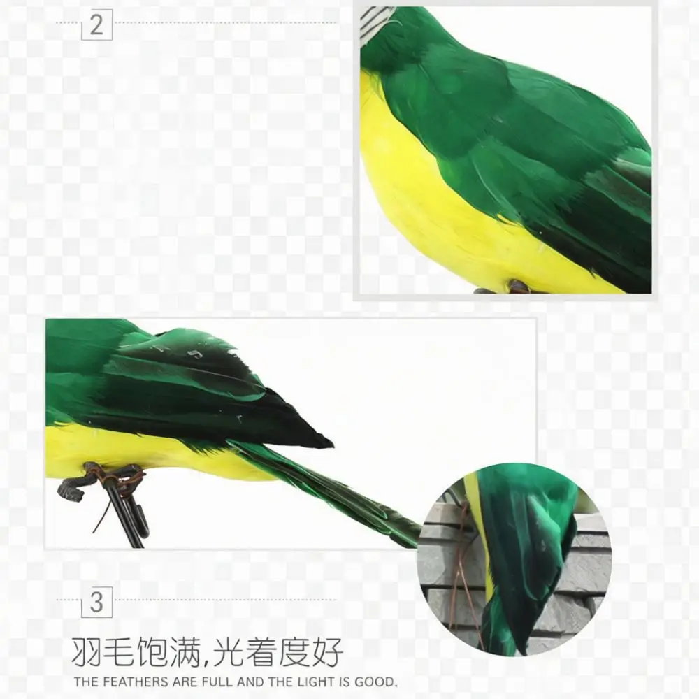 Realistic Feather Macaw Parrot Figurine Simulation Animal Model Craft Ornament For Garden Yard Patio Display