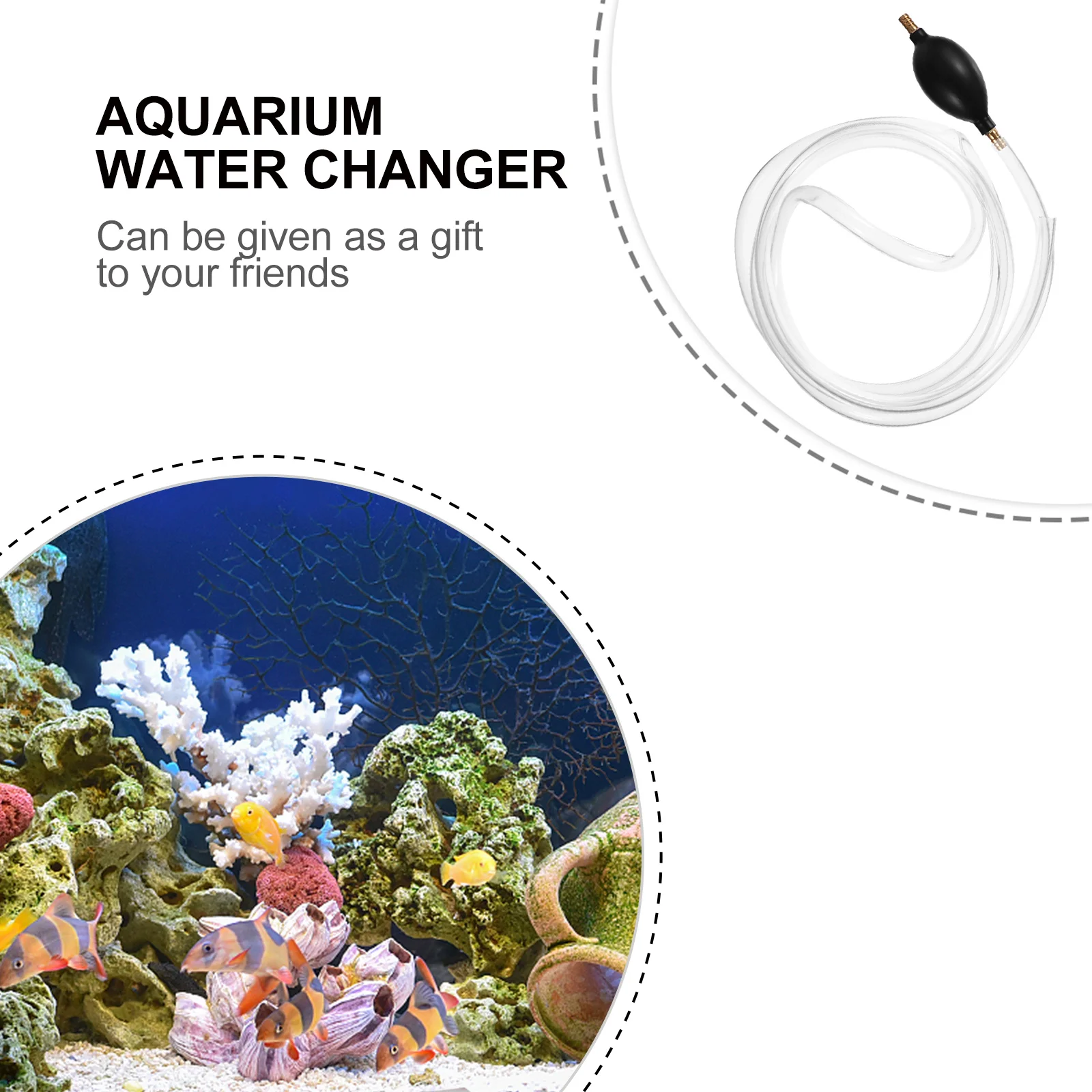 

3Pcs Fish Tank Cleaner Siphon Aquarium Water Changer Strong Suction Pump Easy Installation Gift Tool Aquarium Tool