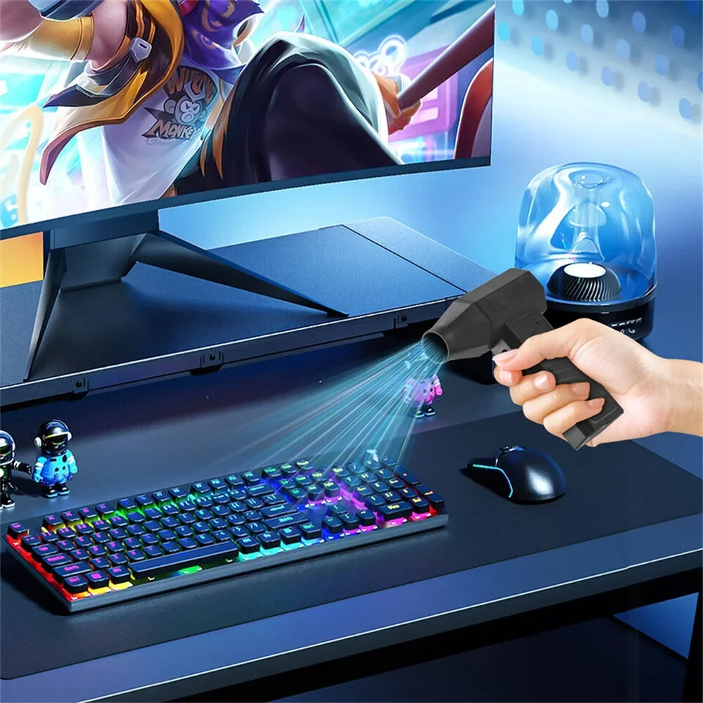 180000 دورة في الدقيقة 1000 مللي أمبير جيب منفاخ غبار مروحة توربو صغيرة قابلة للشحن عالية السرعة 52 متر/الثانية توربو مروحة عنيفة منفاخ قوي التطهير