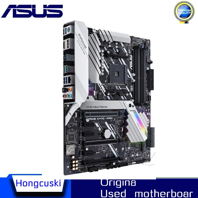 Imagem -03 - para Amd X470 64g Am4 para Asus Prime X470-pro Placa-mãe Soquete Am4 Usb3.0 Sata3 Desktop Original Mainboard