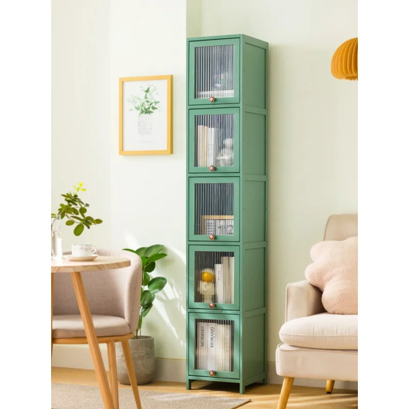 

Bookshelf Floor-to-ceiling simple household small bedroom living room with door cabinet narrow slot small bookcase