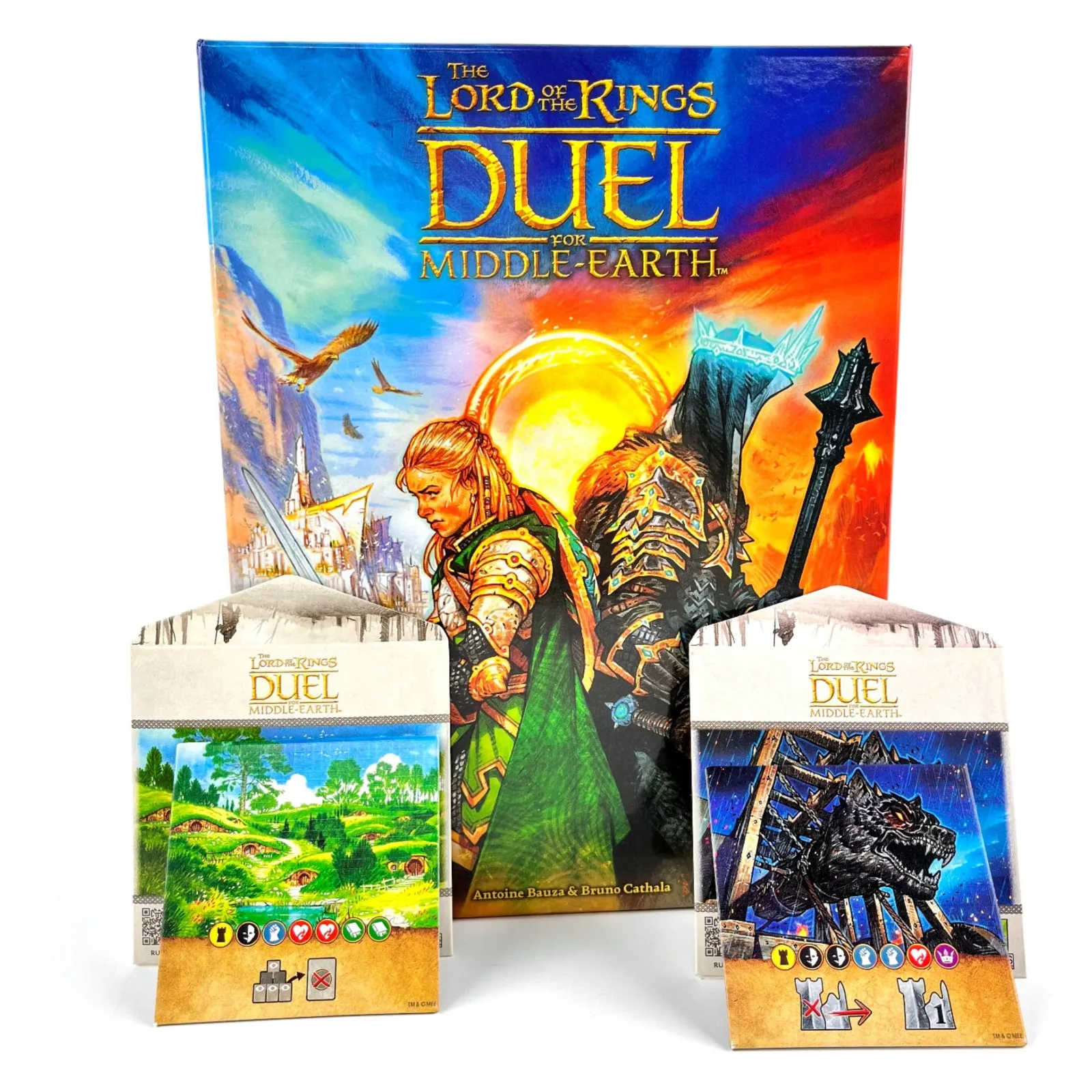 

Duel for Middle-Earth Board Game Free promo card English version Strategy Game of Power for couple and Adults, 2 Players