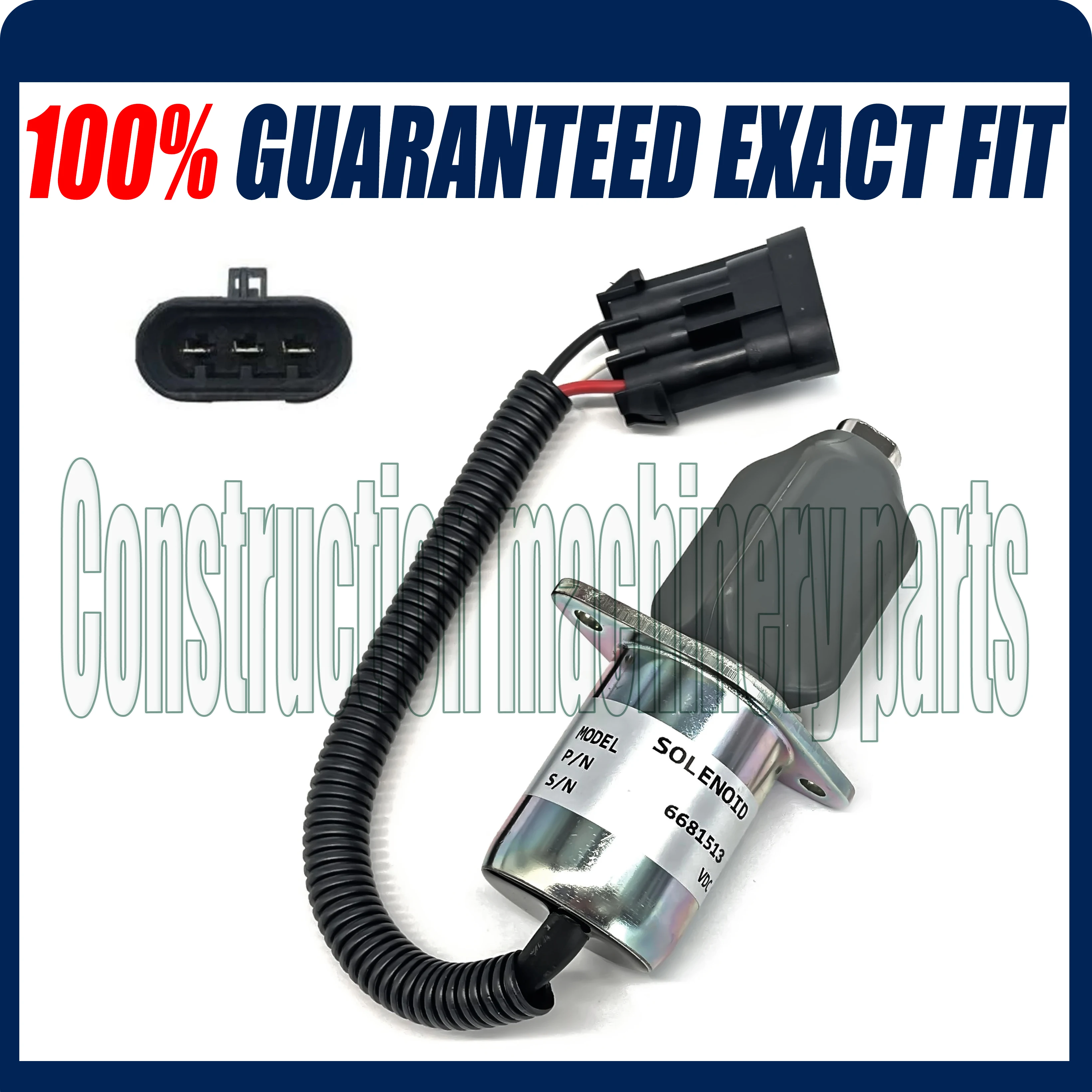 

New 12V Fuel Shut Off Solenoid For Bobcat 773 763 753 751 743 643 7753 S150 S160 6681513