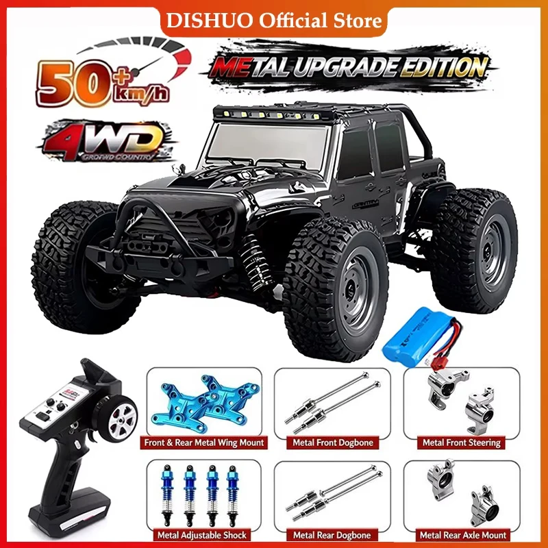 SCY 1:16 70KM/H or 50KM/H 4WD RC Car with LED Remote Control Cars High Speed Drift Monster Truck for Kids Vs Wltoys 144001 Toys