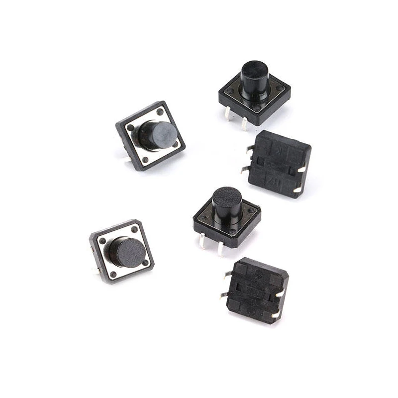 Ln-Line Light Tact Switch 12*12*4.3/5/6/7/8/9/10/12MM DIP Commonly Used Four-Legged Button Key Micro Switch