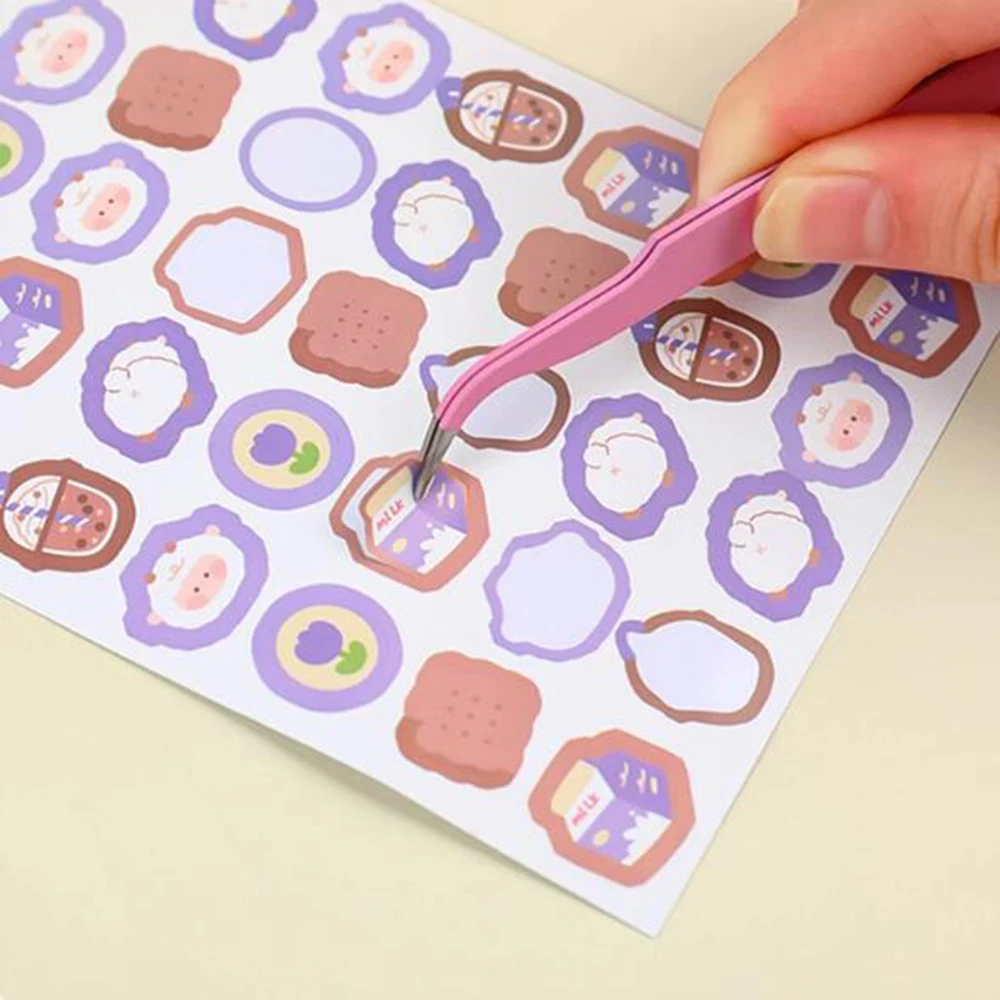 3 set (rosa + verde + viola) pinzette curve dritte in acciaio inossidabile a 3 colori strumento di raccolta pittura diamante strumenti di decorazione della casa