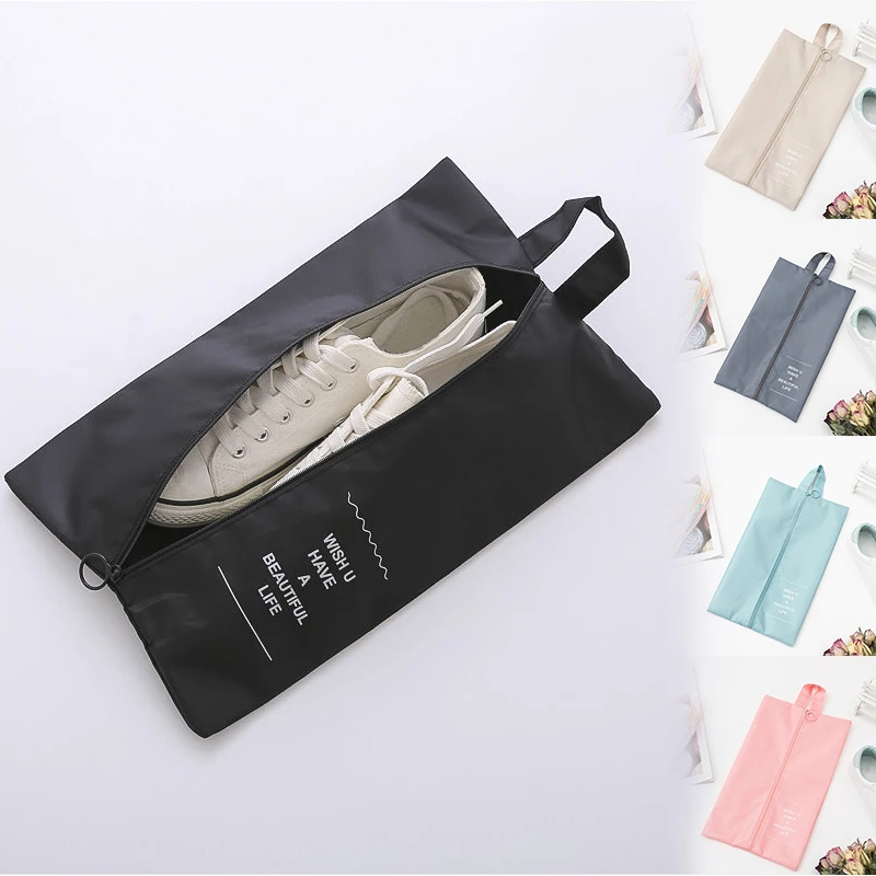 Portable Travel Shoe Storage Bag Foldable Waterproof Shoe Bag Large Capacity Sports Shoes Dustproof Slippers Organizer