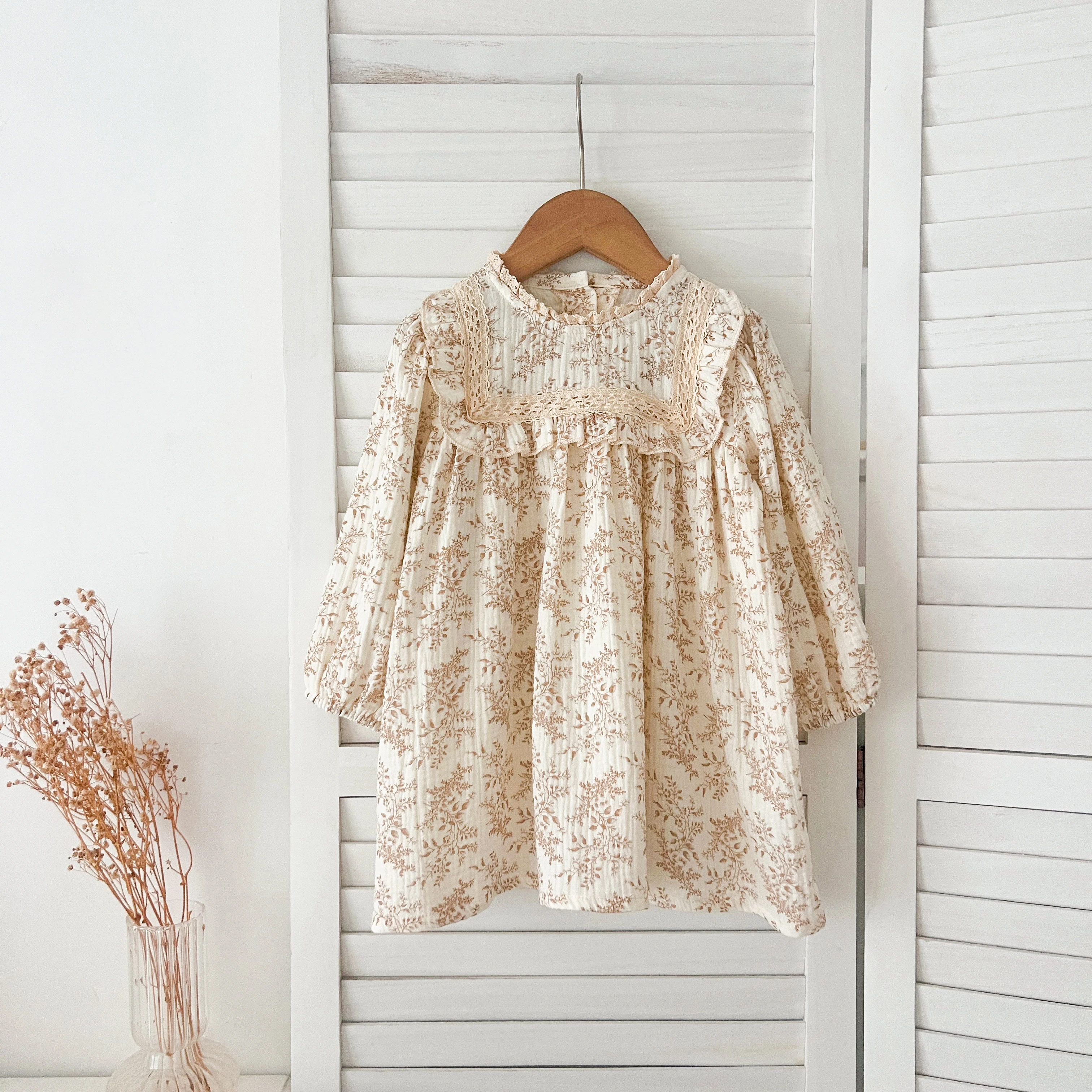 Neue Schwestern Kleid Infant Baby Mädchen Spitze Kragen Kleid Strampler Kinder Mädchen Vintage Blumen Prinzessin Kleid Familie Kleidung Strampler – Detail 4
