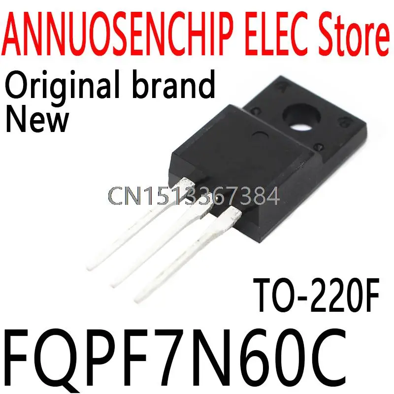 10PCS New and Original TO-220F 7N60C FQPF7N60 FQPF7N60C 