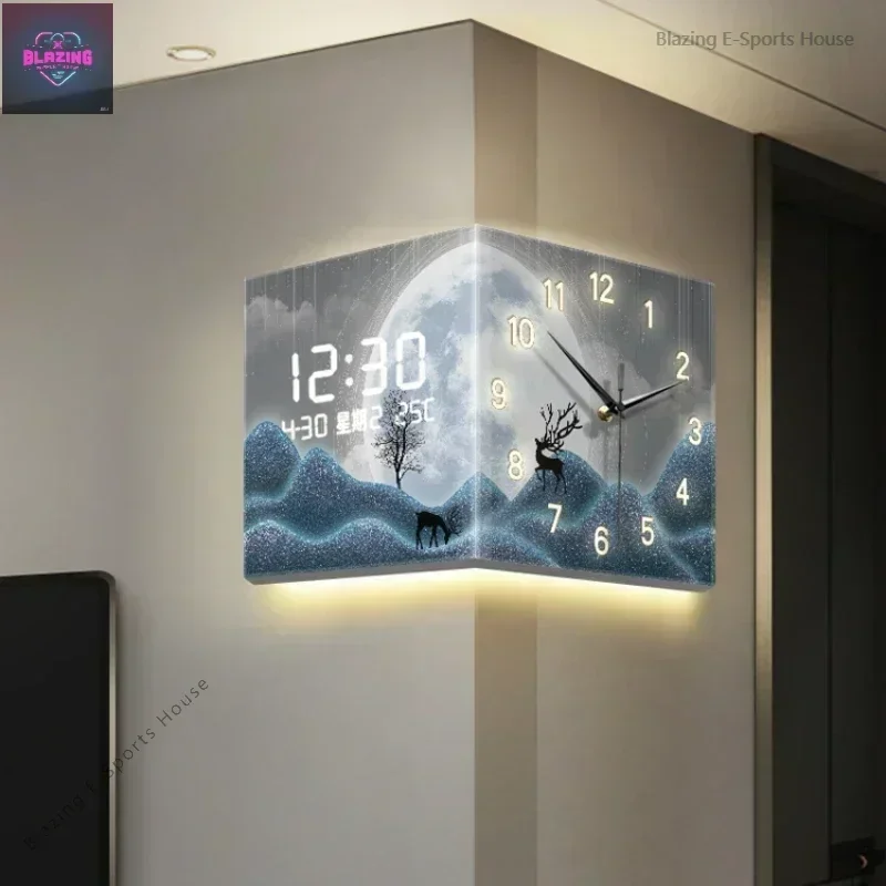 Silent Led Wall Clocks Digital Art Mural Stylish Modern Aesthetic Designer Wall Watch Unique Nordic Duvar Saati Home Decoration