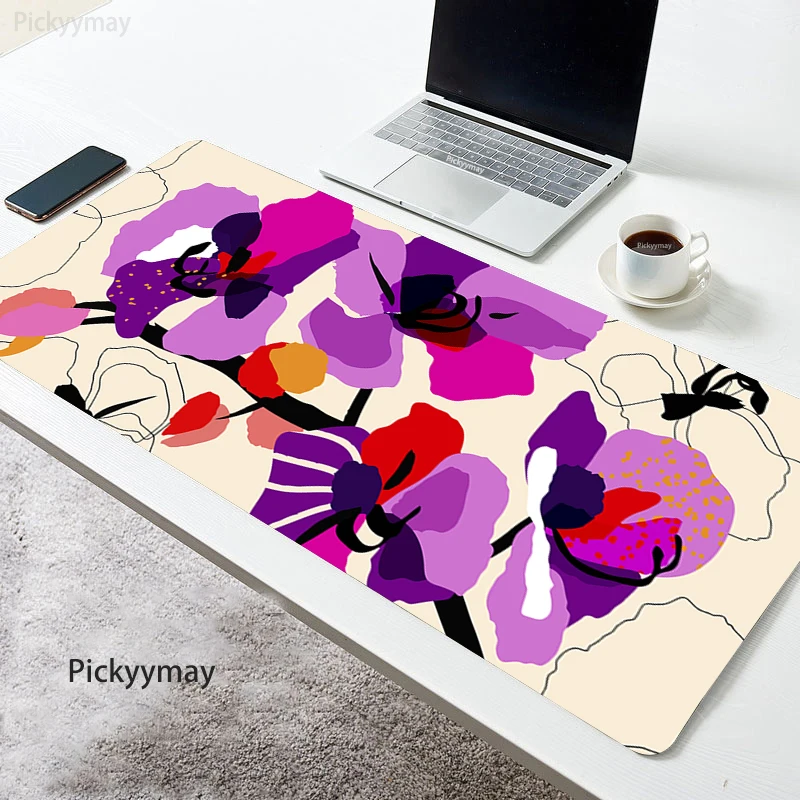 

Minimalist Art Flower Mousepad Computer Mouse Pad XXL Soft Rubber Desk Mat Office Keyboard Carpet Xxl Speed Aabstract Table Mat