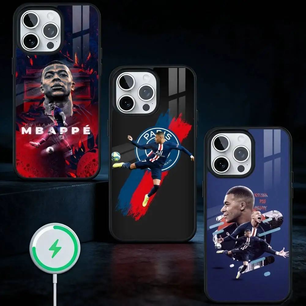 

Footballstar M-Mbappe Phone Case For iPhone17,16,15,14,13 Plus,Pro Max Magnetic For Magsafe Wireless Charging