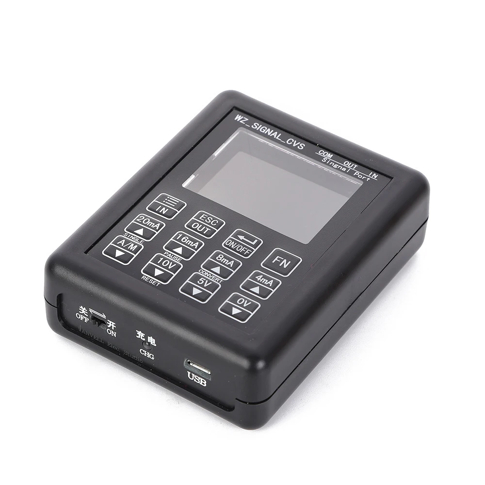 Portable 0-20mA 4-20mA 0-10V 0-12V Signal Generator 0-24mA LCD Display Calibrator Measuring Meter Debugging Tool Micro port