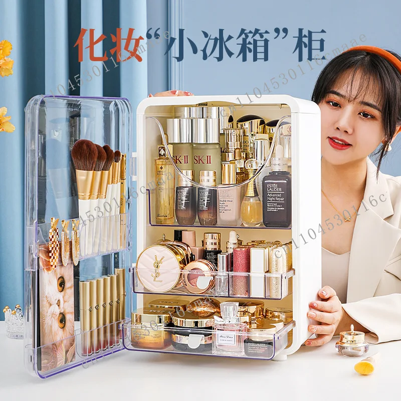 

Luxury Cosmetics Storage Box, Desktop Organization, Dust-proof Cosmetics Storage Box, High-end Skincare Product Storage Cabinet