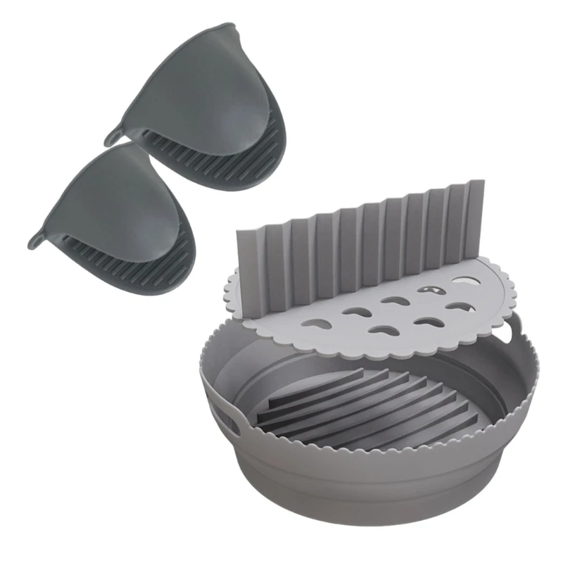 Air Fryers ซิลิโคนตะกร้าแผ่น Square Air Fryers อุปกรณ์ทำอาหาร