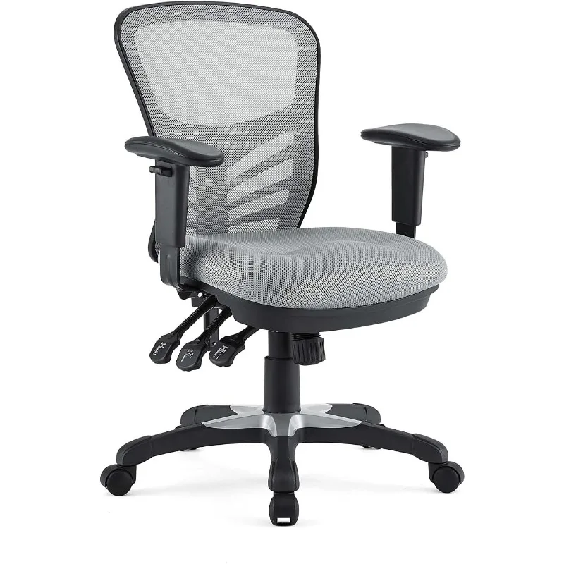 

Ergonomic Mesh Office Chair in Gray, Breathable mesh back, 360 degree swivel, and a tilt and lock system