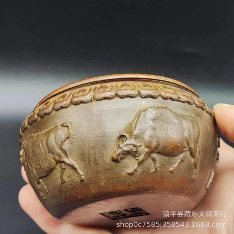 Antique and Miscellaneous Collectibles: Zodiac , Qianlong Era Incense Burner with Five Ox Motif, Indoor Aromathera