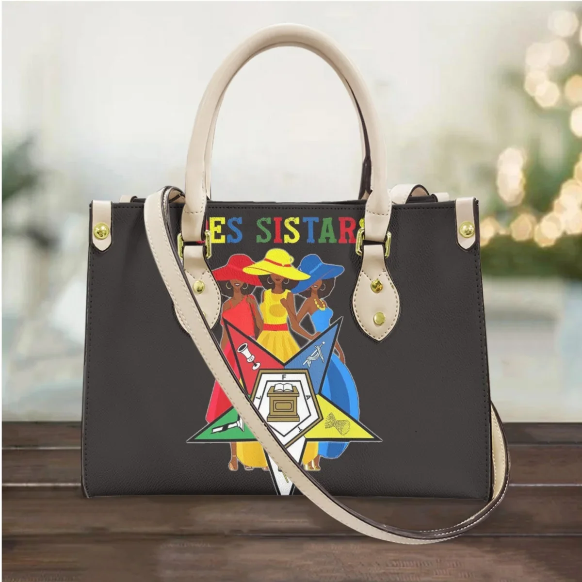 OES Sistars Order Of Eastern Print Fashion Top Handle Tote Bags for Women Party Trend Long Shoulder Strap Clutch Cross Body Bags