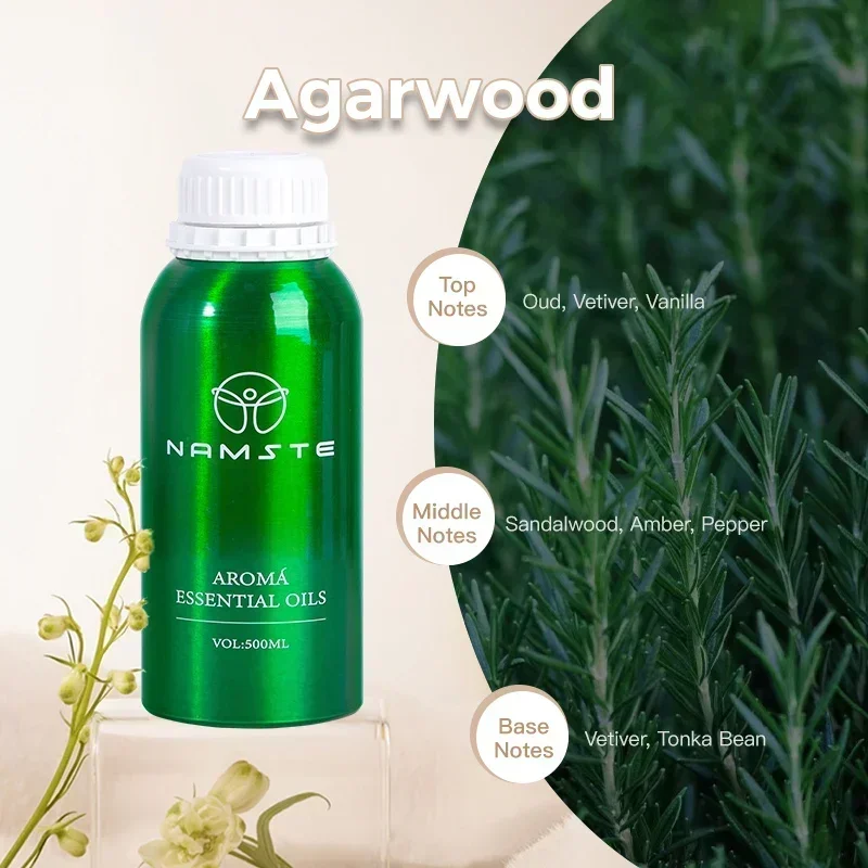 NAMASTE 500ml luxe Essentiële Oliën Puur Natuurlijk voor Diffuser luchtbevochtiger Aromatherapie Jasmijn Orchidee Aroma Olie parfum spray