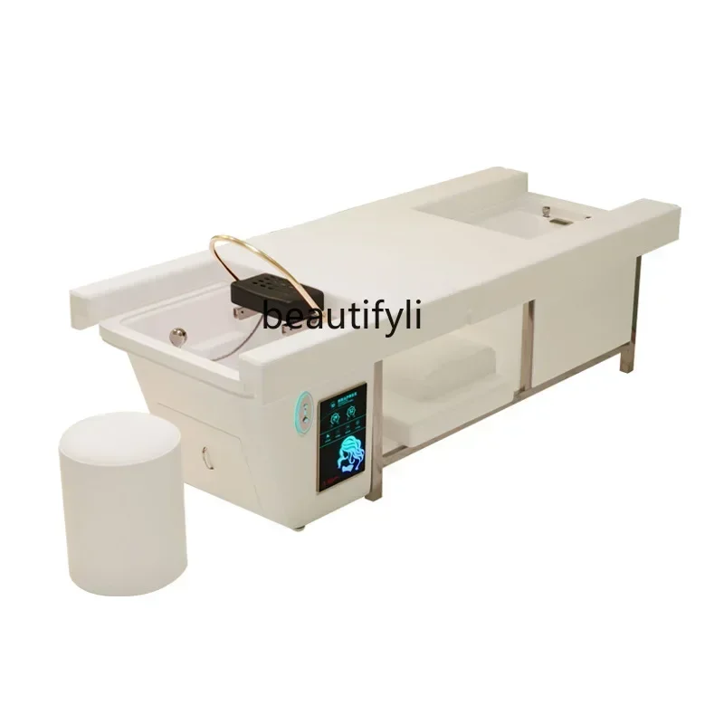 

Electric lift shampoo bed, massage massage bed, beauty salon head therapy foot bath integrated bed water circulation fumigation