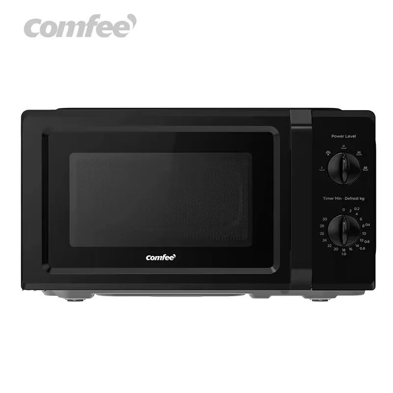 COMFEE' Microwave Oven, 19L Capacity, 700W Power, 5 Power Levels, 30 Minute Timer, Defrost, Black