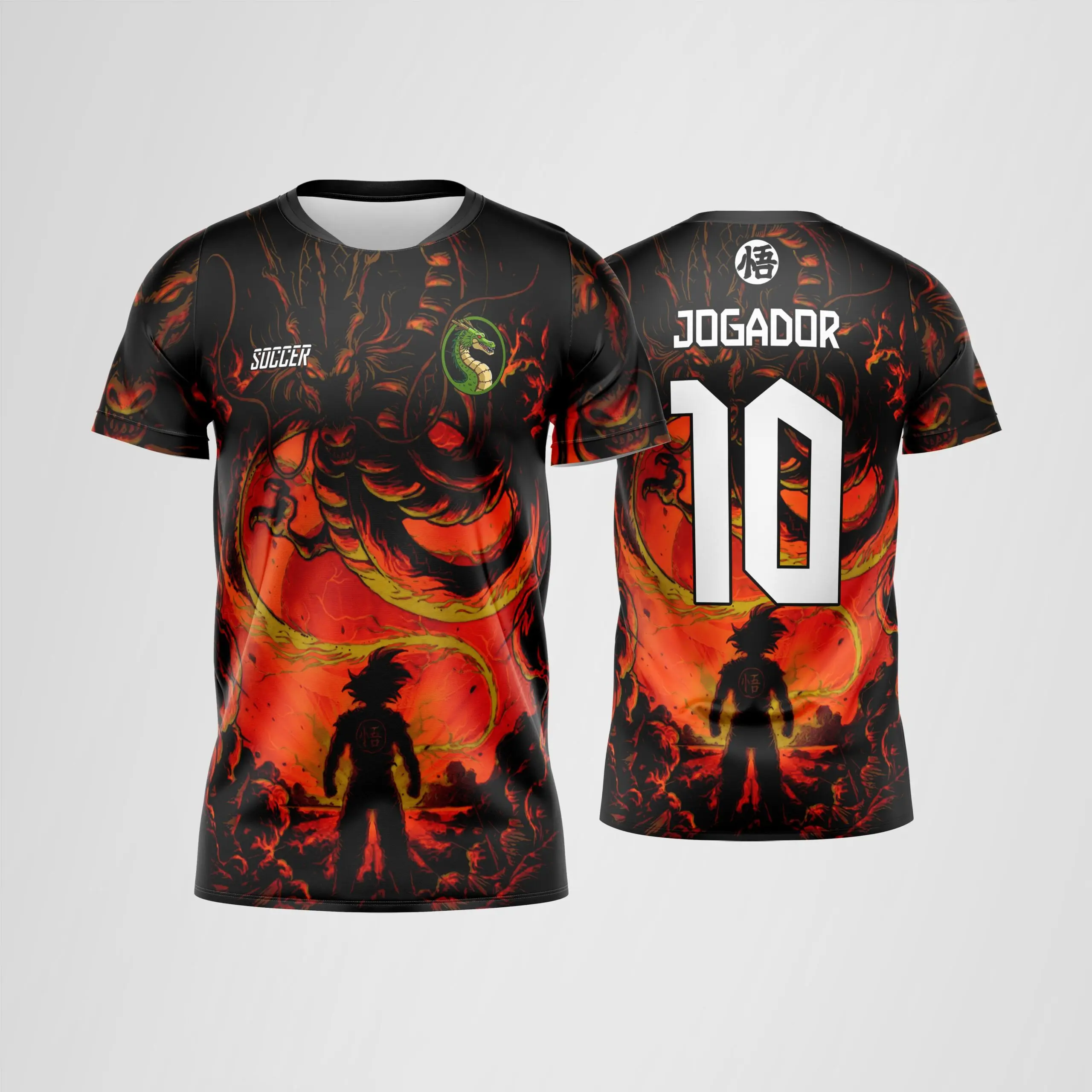 

Bandai 2025 Japanese Anime Football Jersey Dragon Ball Wukong Men Women Oversize Summer Quick Dry Sport Breath