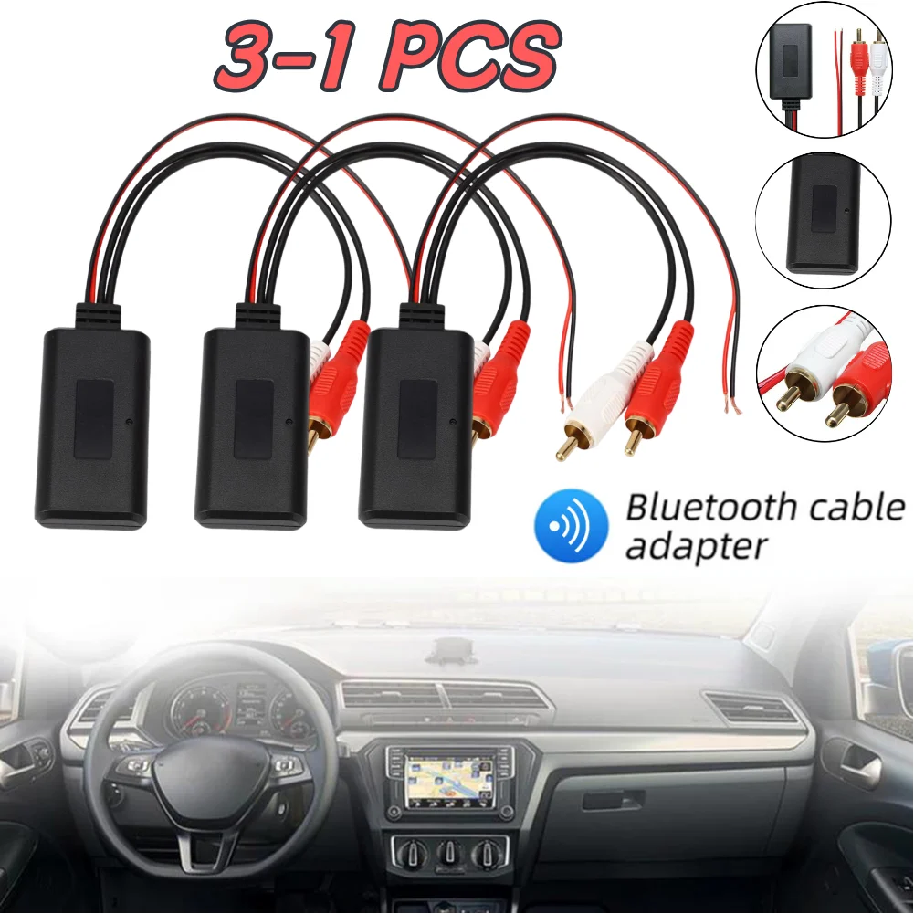 Bluetooth-compatible Module Aux Adapter Music Audio Stereo Receiver for Vehicles with 2RCA Interface Car Electronics Accessories