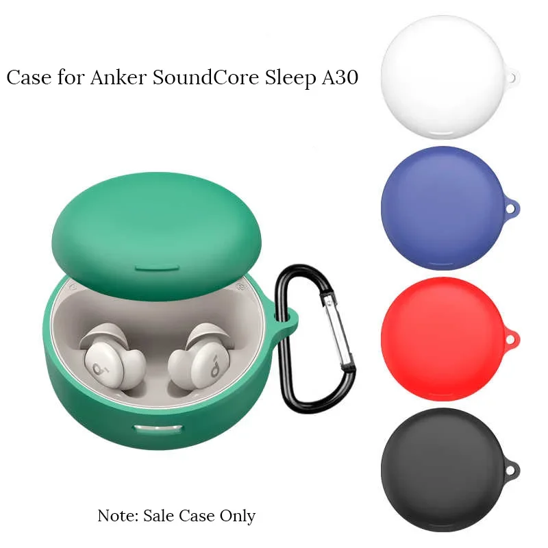 لسماعات Anker SoundCore Sleep A30 اللاسلكية غطاء من السيليكون مع حلقة تسلق غطاء حماية مقاوم للصدمات ملحقات سماعات الأذن #5