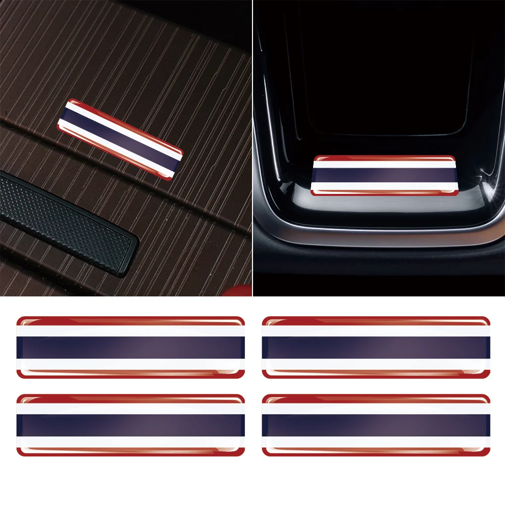 

4/10/20pcs Thailand Flag 3D Epoxy Resin Car Sticker Car Window Steering Wheel Center Console Panel Motorcycle Fuel Tank Stickers