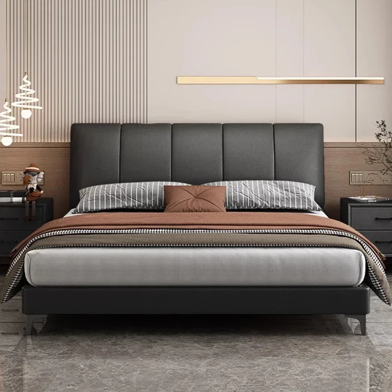 Beauty Design Bed Double Bedroom Queen Luxury Wooden Space Saving Bed Sleeping Platform Safe Camas De Casal Unique Furniture