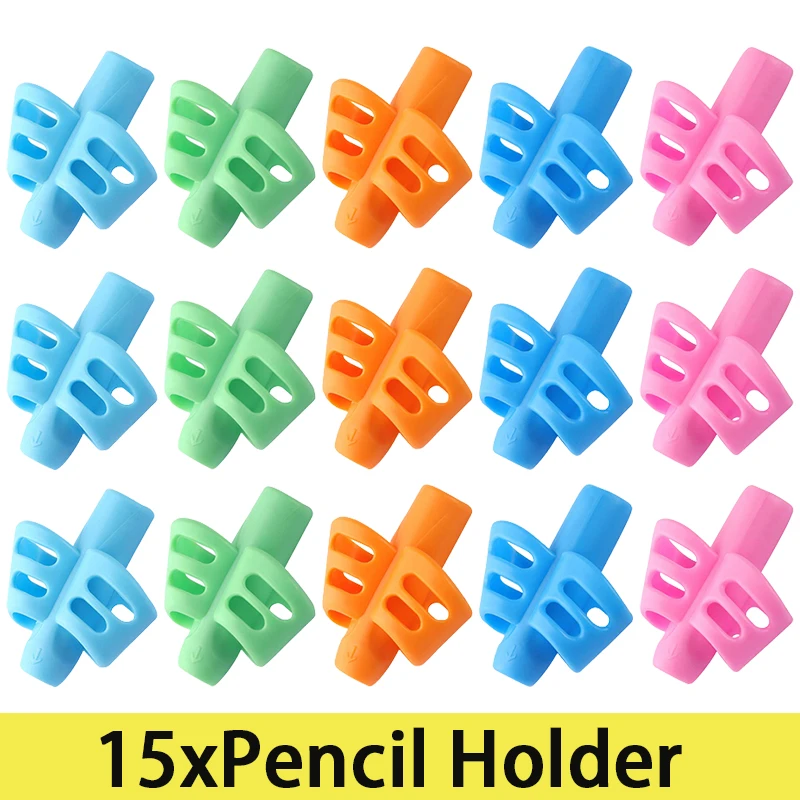 

15Pcs Handwriting Pencil Holder Children's Pencil Holder Children's Writing Posture Correction Tool Suitable For Preschoolers