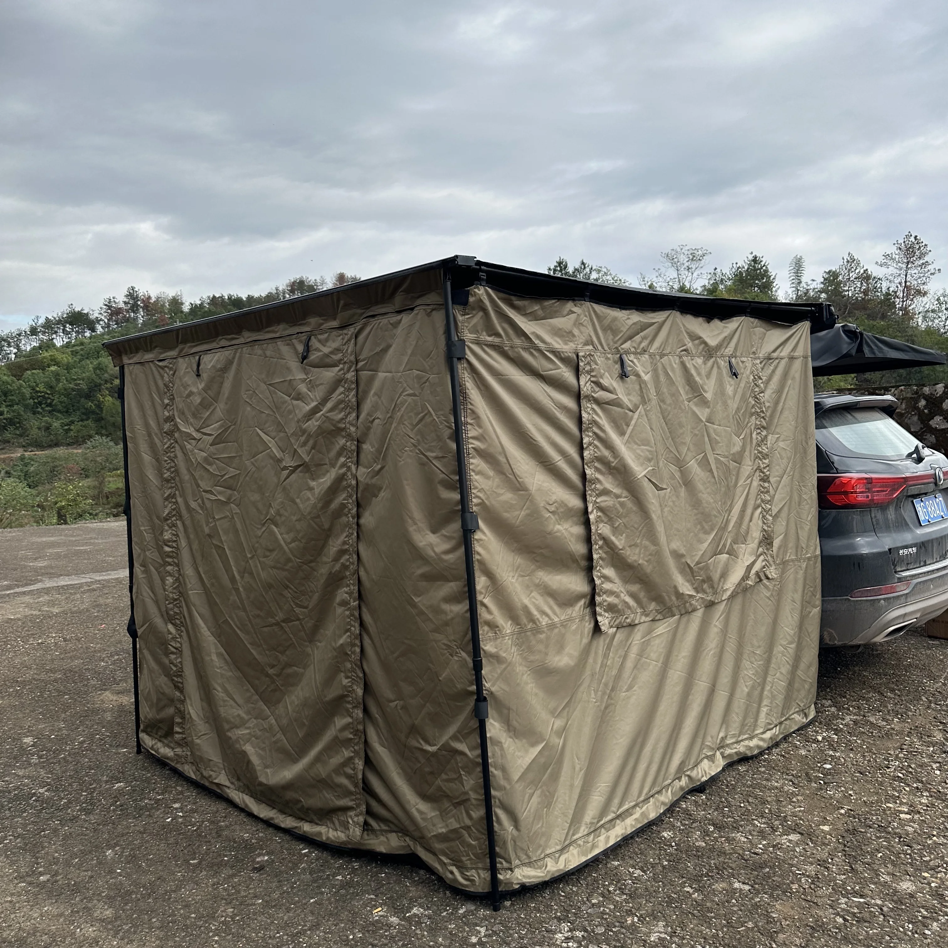 Dream Car Outdoor Camping Off-road Aluminum Four-season Waterproof 3-4 Person Side Suite Sunshade Mosquito Shelter Car