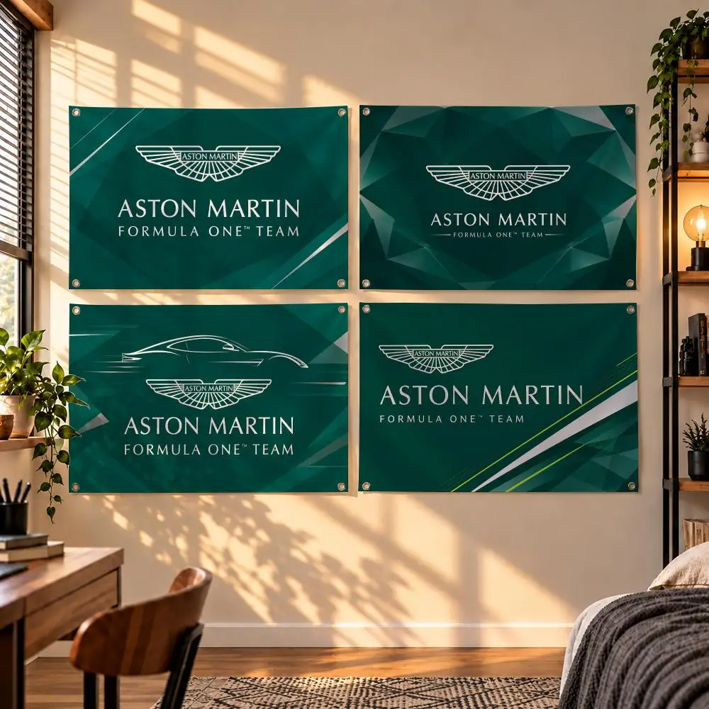 Luxury British Automotive Brand Aston Martin Flags Indoor Outdoor Wall Hanging Flag Decor Banner Wall Decor